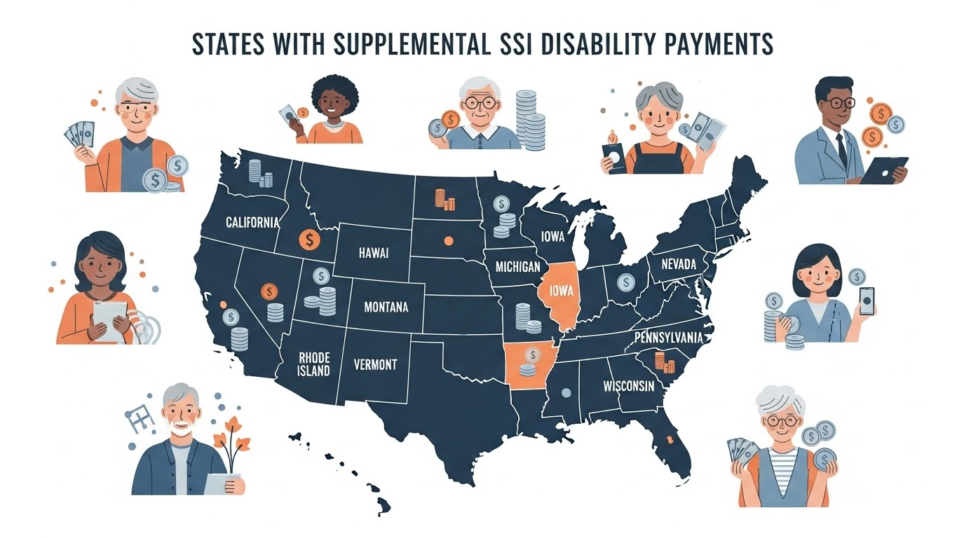 Disability Benefits in 12 States Who Gets Extra SSI Payments
