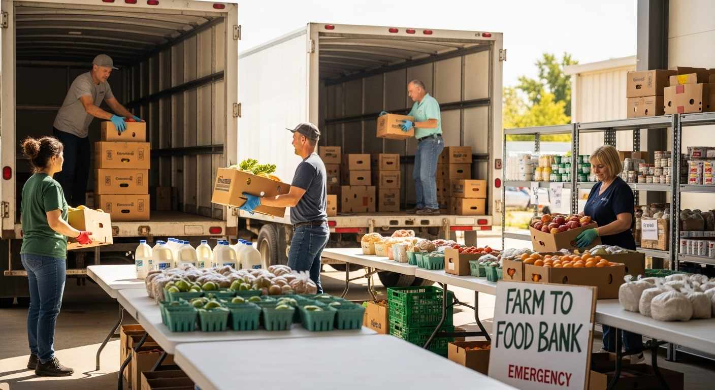 Farm to Food Bank Grants Expanding Emergency Food Distribution Through 2026 State Plans