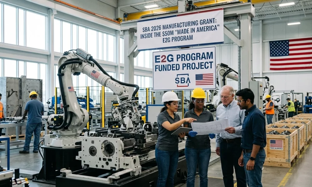 SBA 2026 Manufacturing Grant Inside the $50M Made in America E2G Program