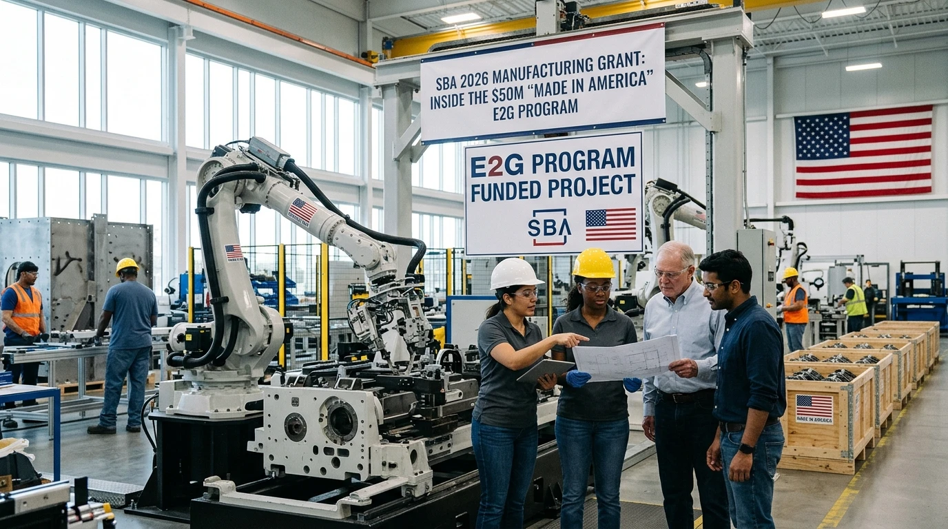 SBA 2026 Manufacturing Grant Inside the $50M Made in America E2G Program
